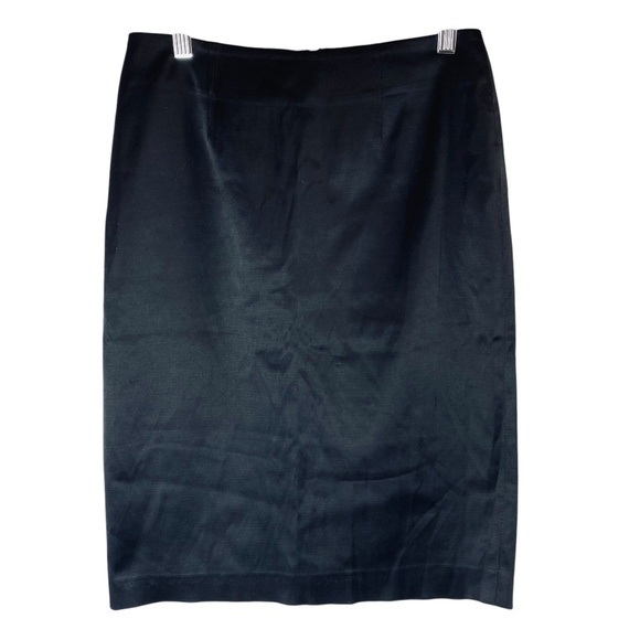 System Basic Dresses & Skirts - Satin Stretch Pencil Skirt Black Size Small